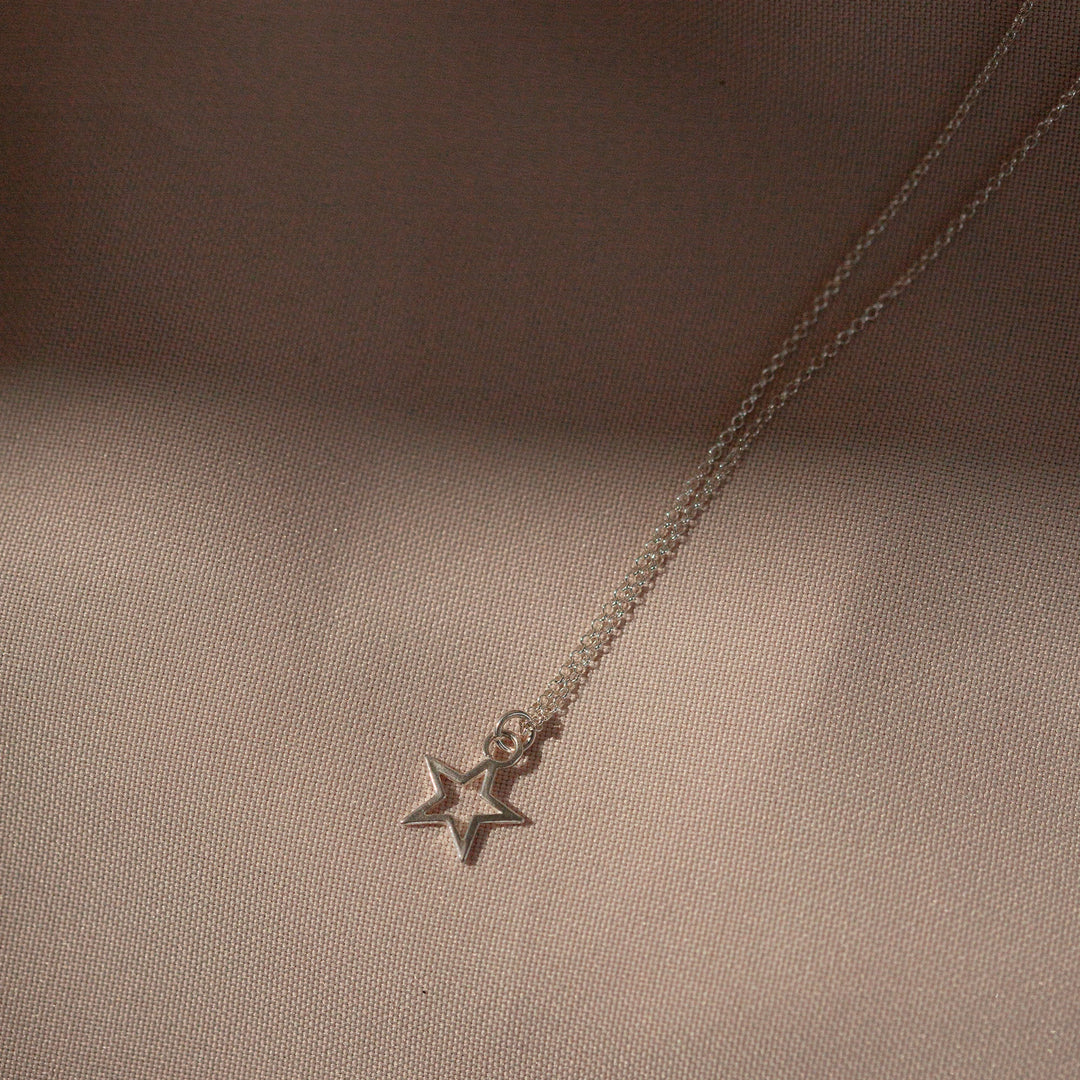 Necklace "Star" 925 Silver (gold-coated)
