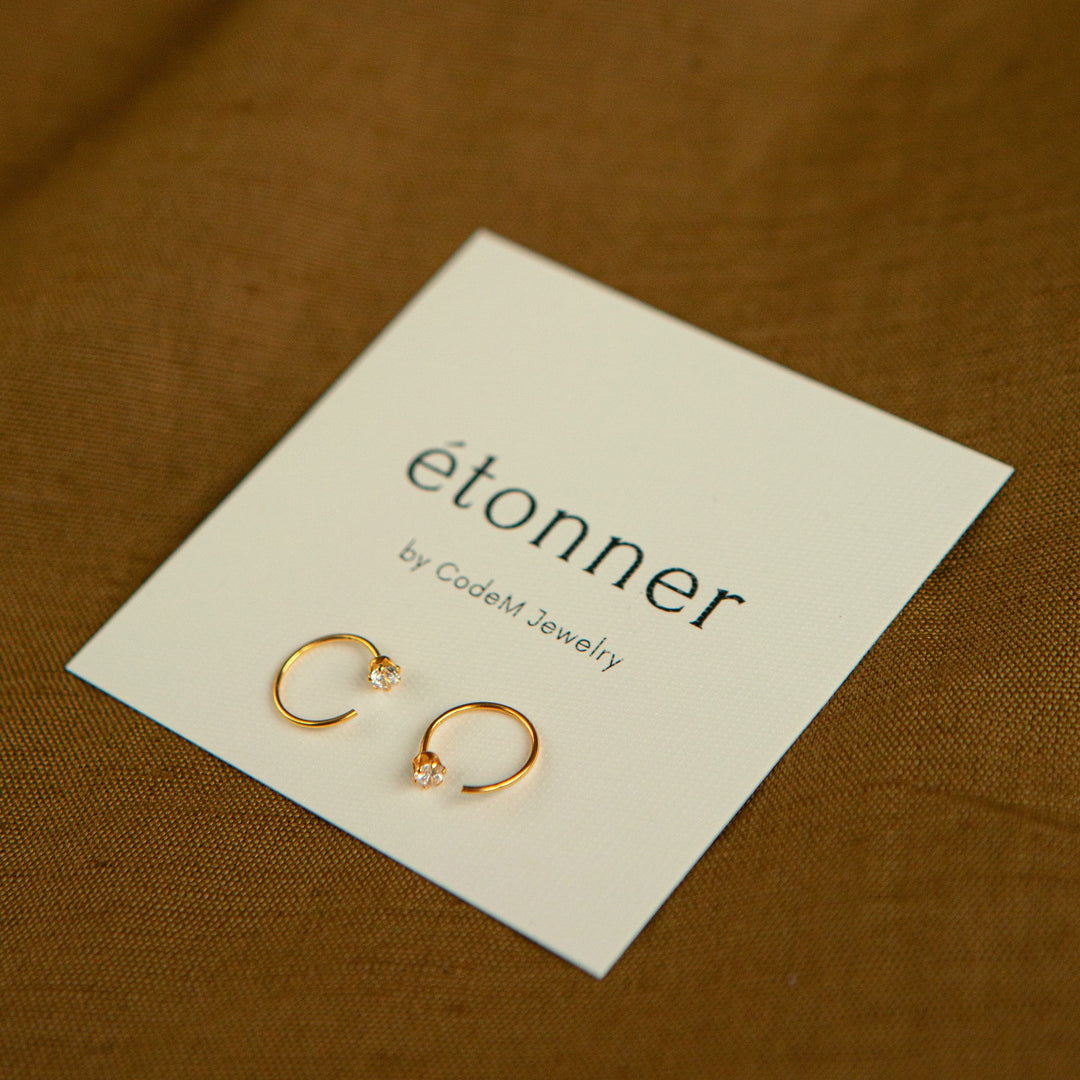 Earrings "Halley Gold" Silver 925 (gold-coated)