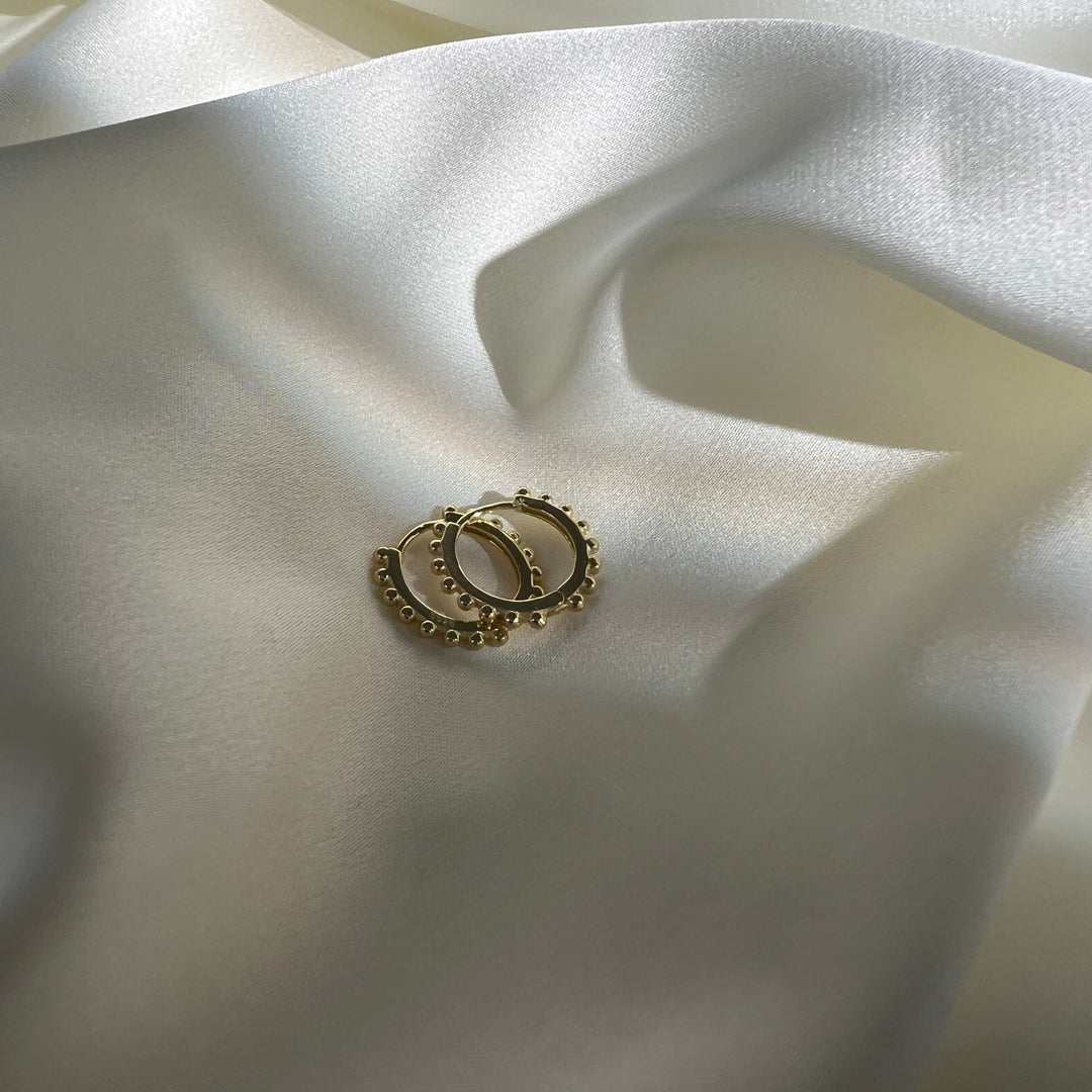 Earrings "Nicci Hoops" 925 Silver (gold-coated)