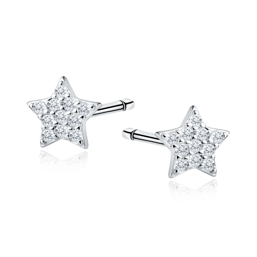 Earrings "Shiny stars" 925 Silver