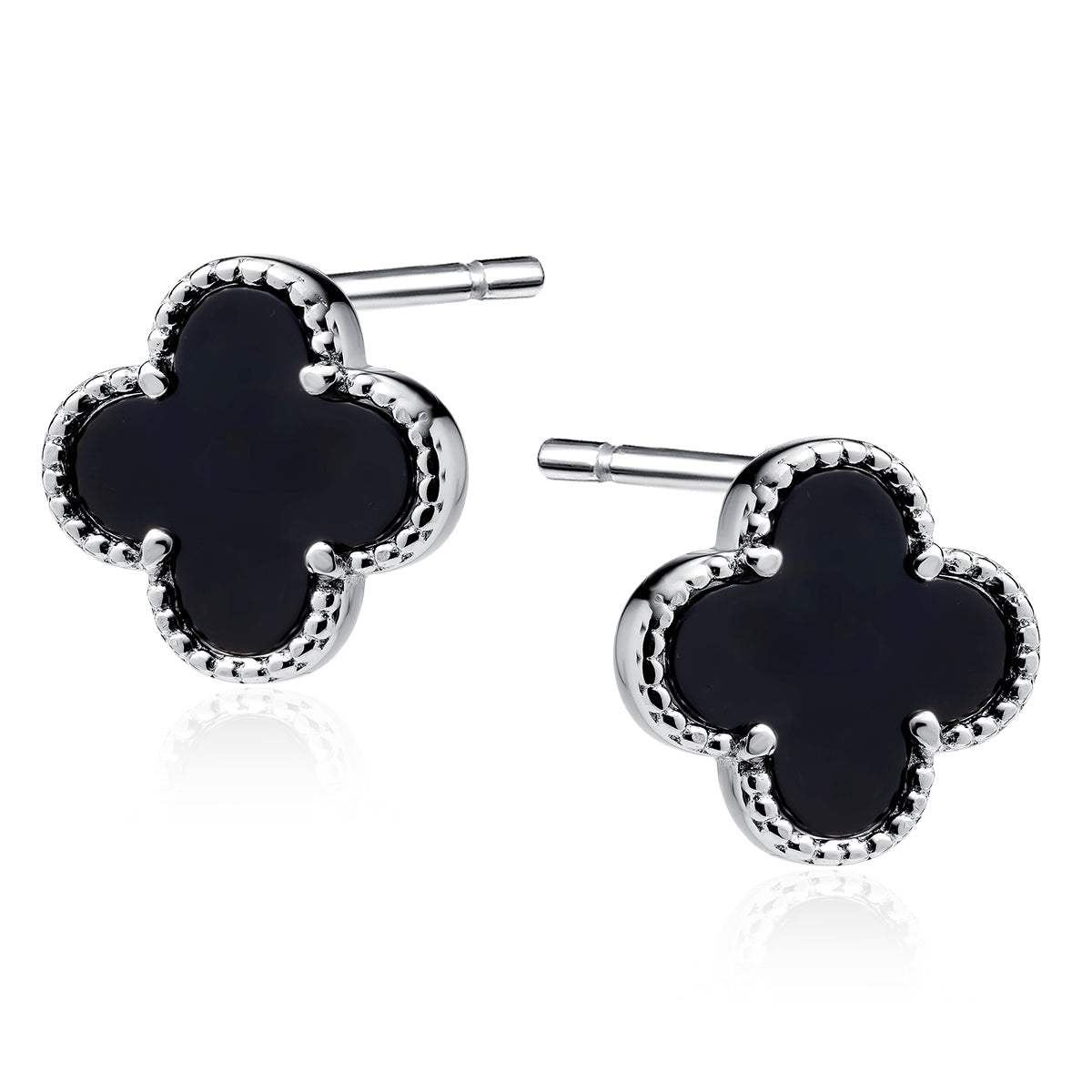 Quatrefoil stud earrings