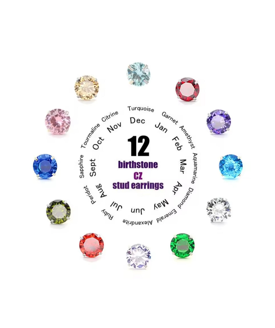 Earrings "Bling Horoscope" 925 Silver