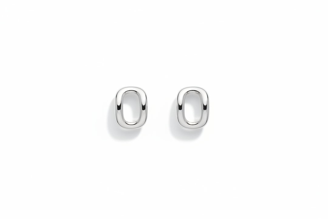Hold Oval Earrings – product shot on white background