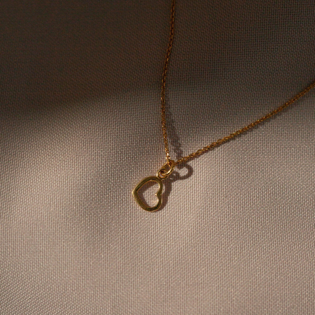 Necklace "Open Heart" 925 Silver (gold-coated)