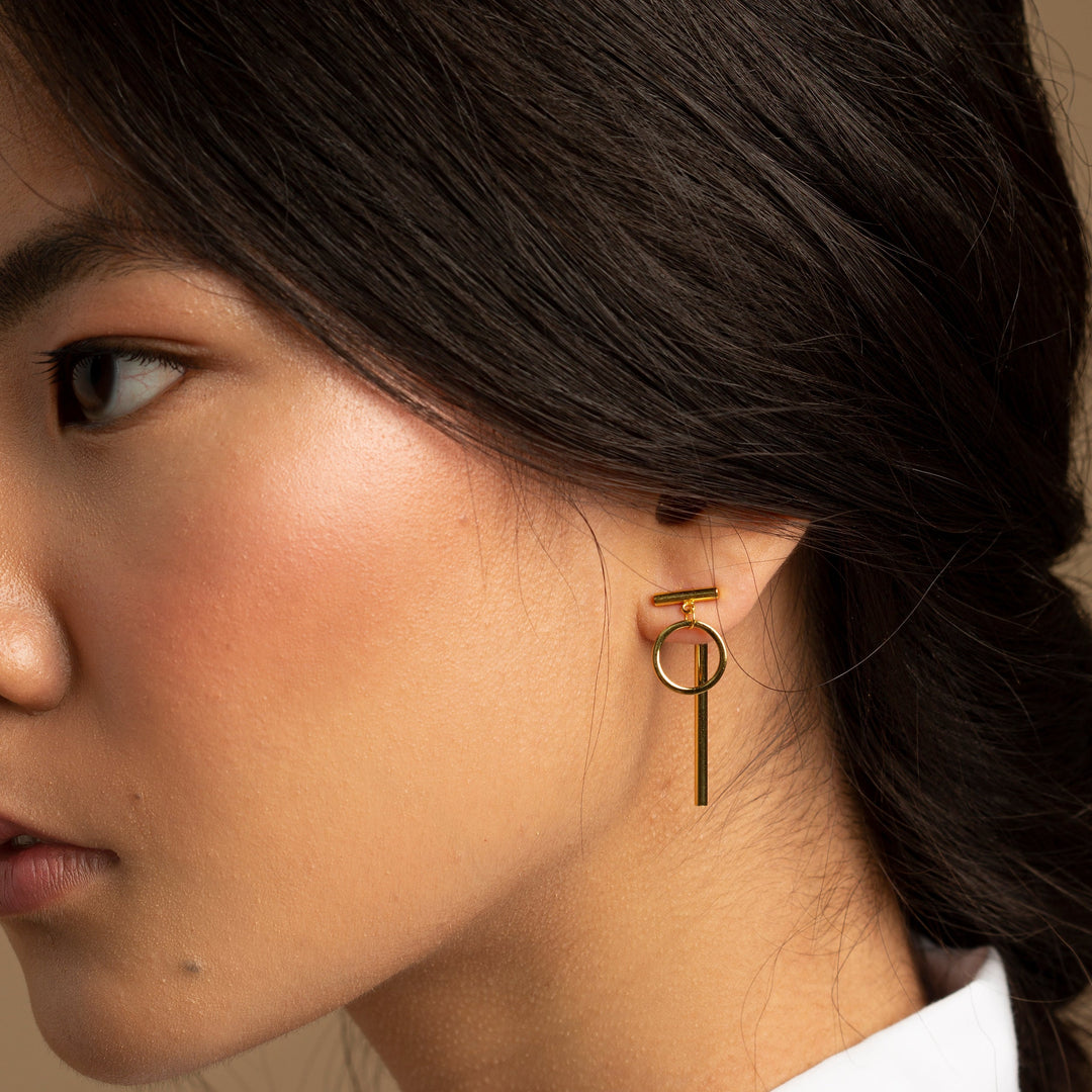 Earrings "Twinset" 925 Silver