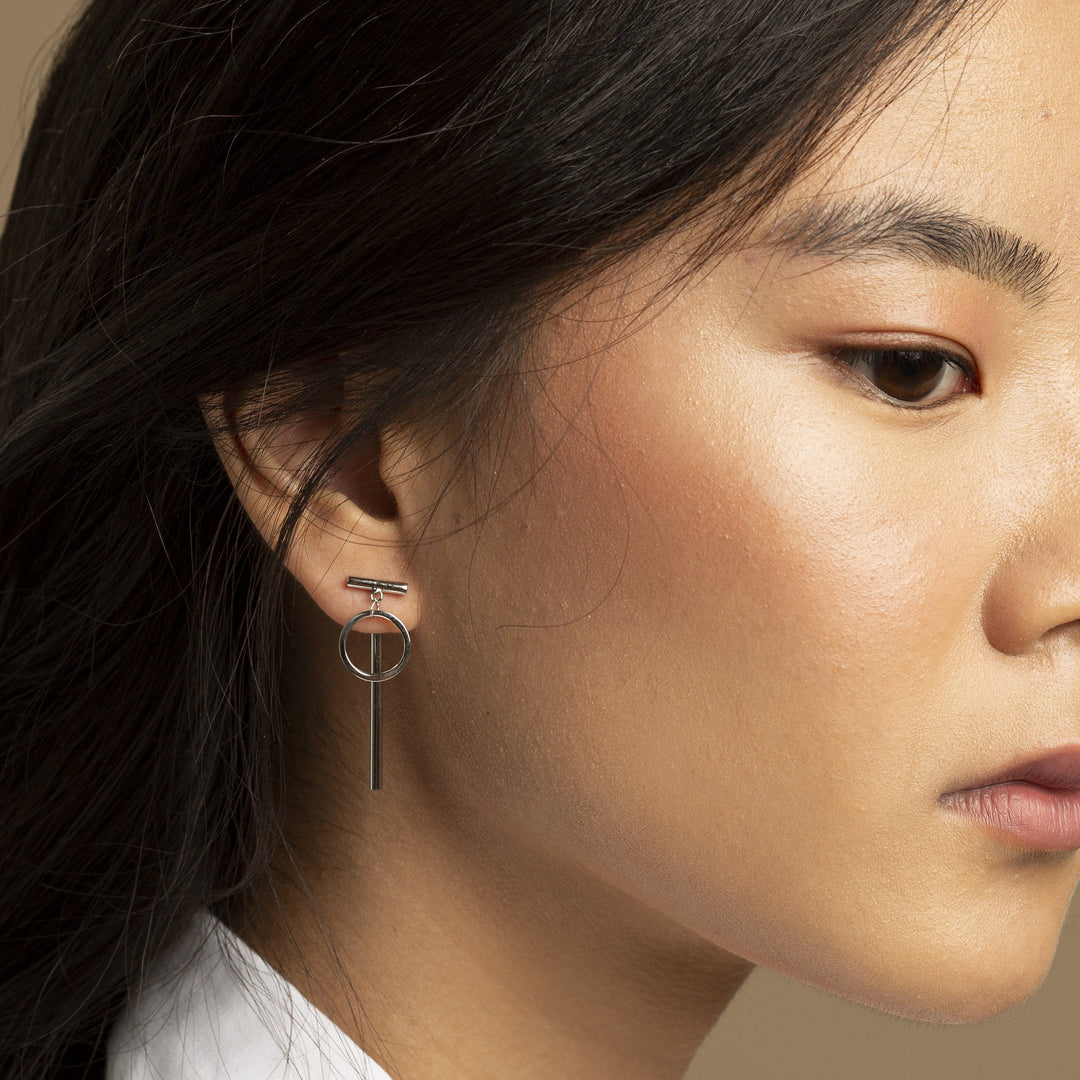 Earrings "Twinset" 925 Silver