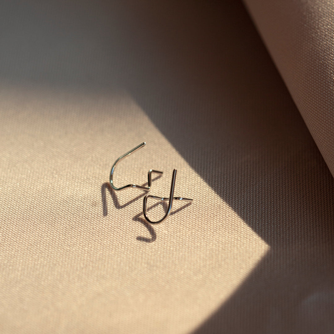 Earrings "Graphic" 925 Silver