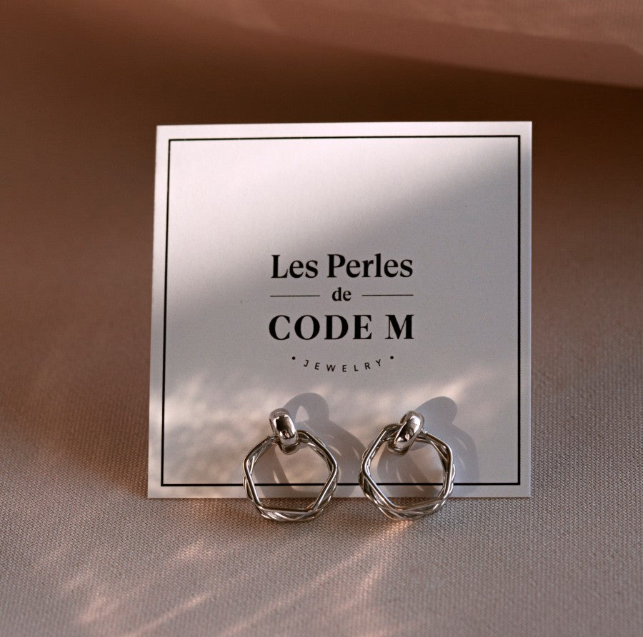Earrings "Twisted hoops"