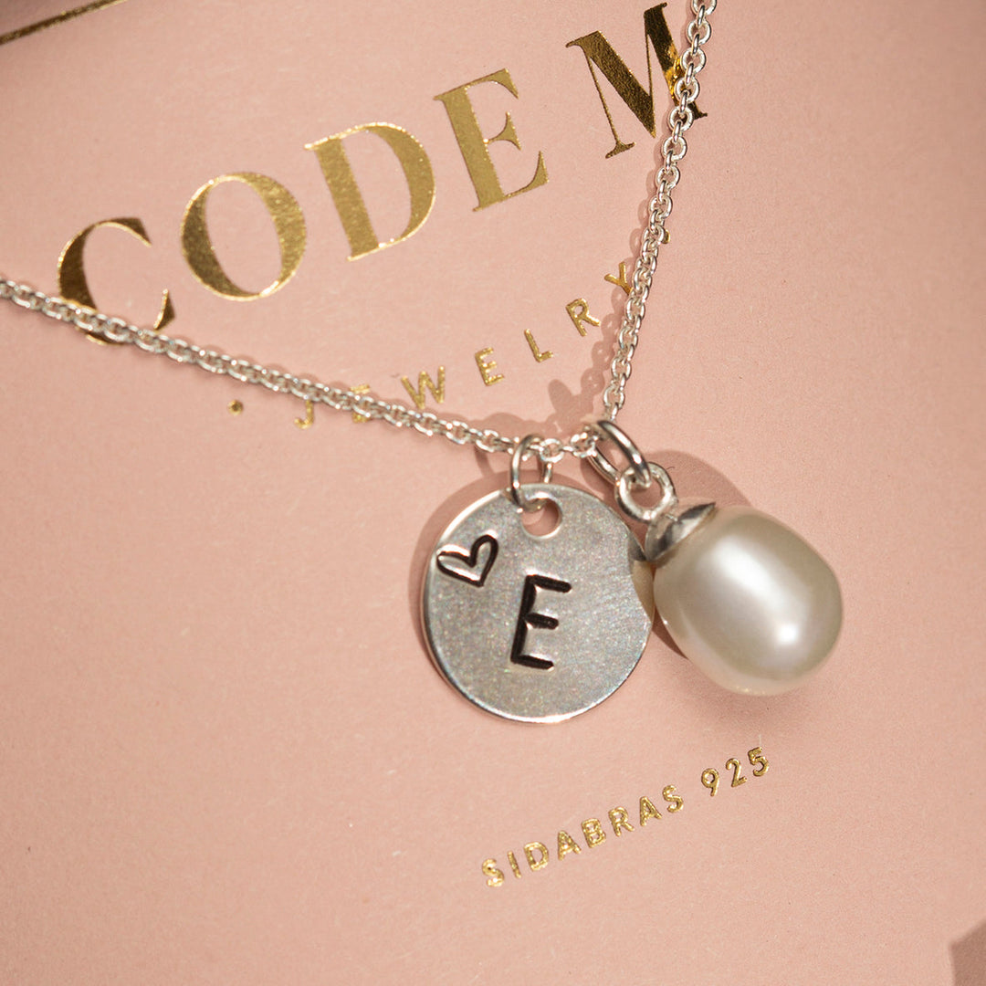 Necklace "Pearl" with possible engraving 925 Silver