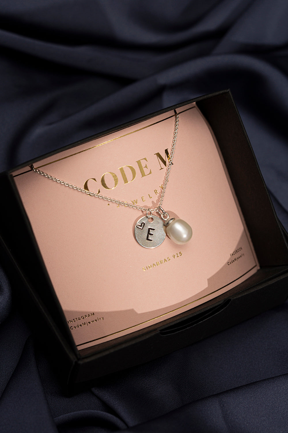 Necklace "Pearl" with possible engraving 925 Silver